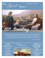 July 21, 2019 Good News